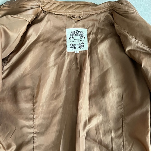 Womens Faux Leather Moto Jacket - Picture 4 of 4